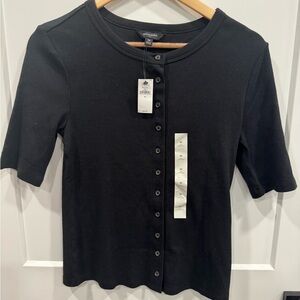 Banana Republic Black Button-Down Women's Top